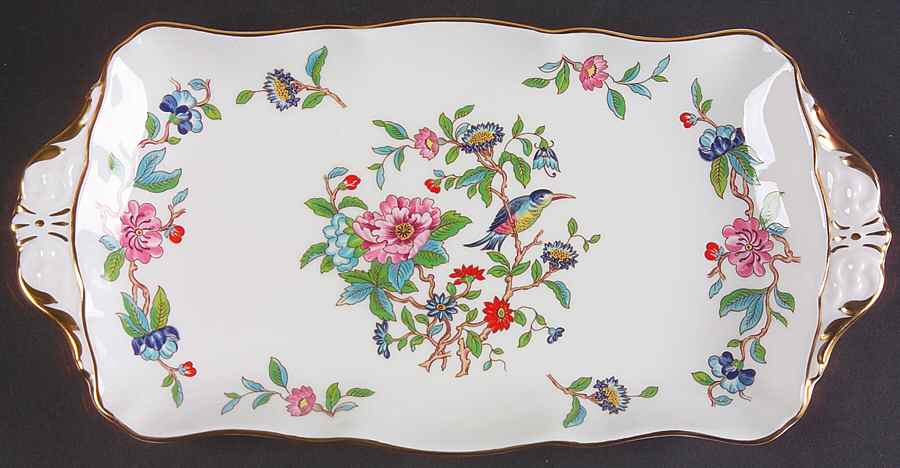Pembroke (Gold Trim) Large Sandwich Tray by John  Aynsley & Sons-1