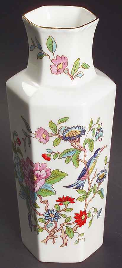 Pembroke (Gold Trim) 6" Colonnade Vase by John  Aynsley & Sons-1