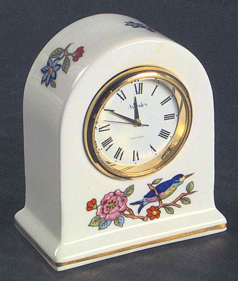 Pembroke (Gold Trim) Large Desk Clock by John  Aynsley & Sons-1