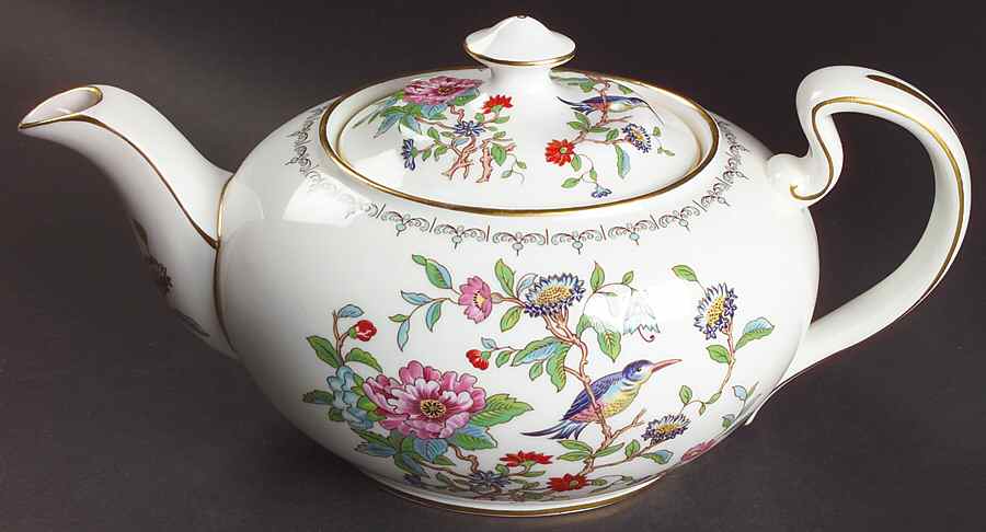 Pembroke (Gold Trim) Teapot & Lid by John  Aynsley & Sons-1