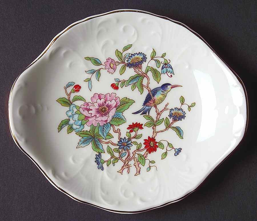 Pembroke (Gold Trim) Oval Open Candy Dish by John  Aynsley & Sons-1