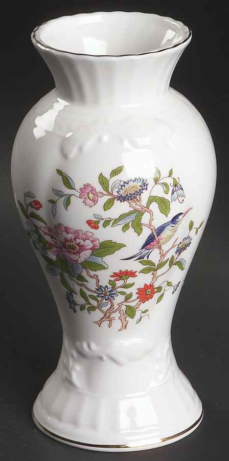 Pembroke (Gold Trim) 6" Vase by John  Aynsley & Sons-1
