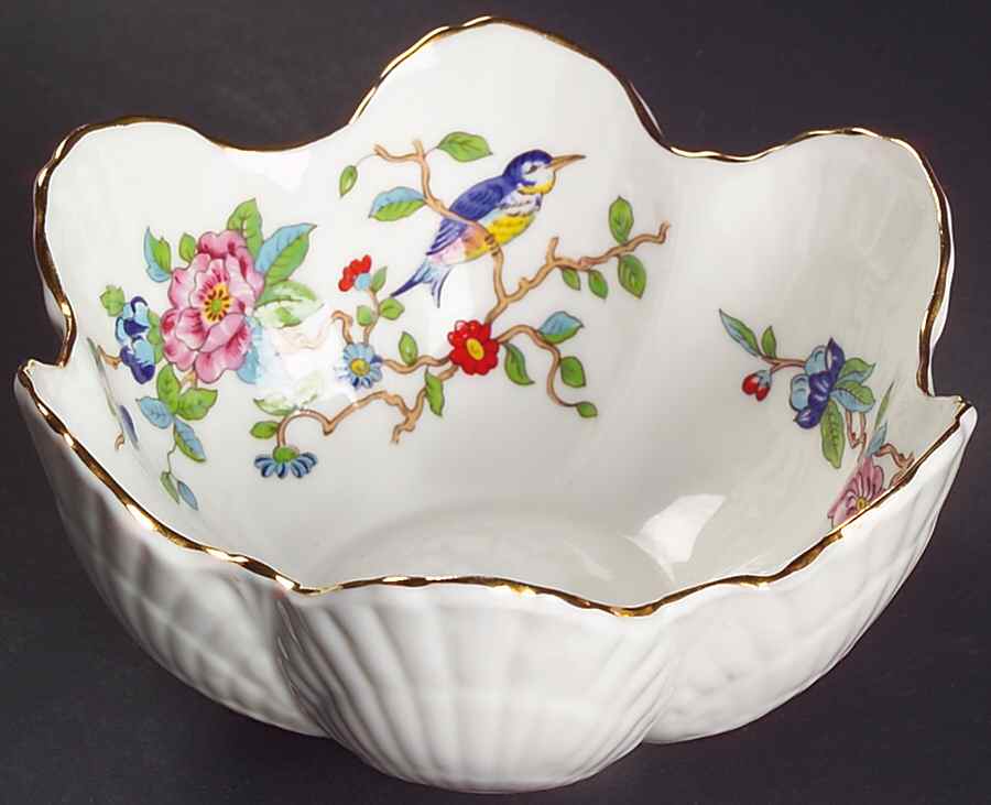 Pembroke (Gold Trim) Small Shell Shape Sweet Dish by John  Aynsley & Sons-1