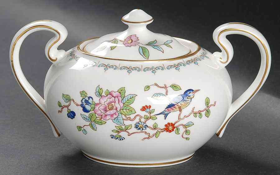 Pembroke (Gold Trim) Sugar Bowl & Lid by John  Aynsley & Sons-1
