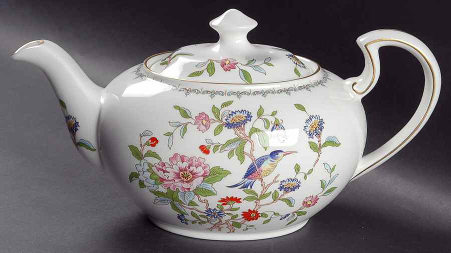 Pembroke (Gold Trim) Teapot & Lid by John  Aynsley & Sons-1