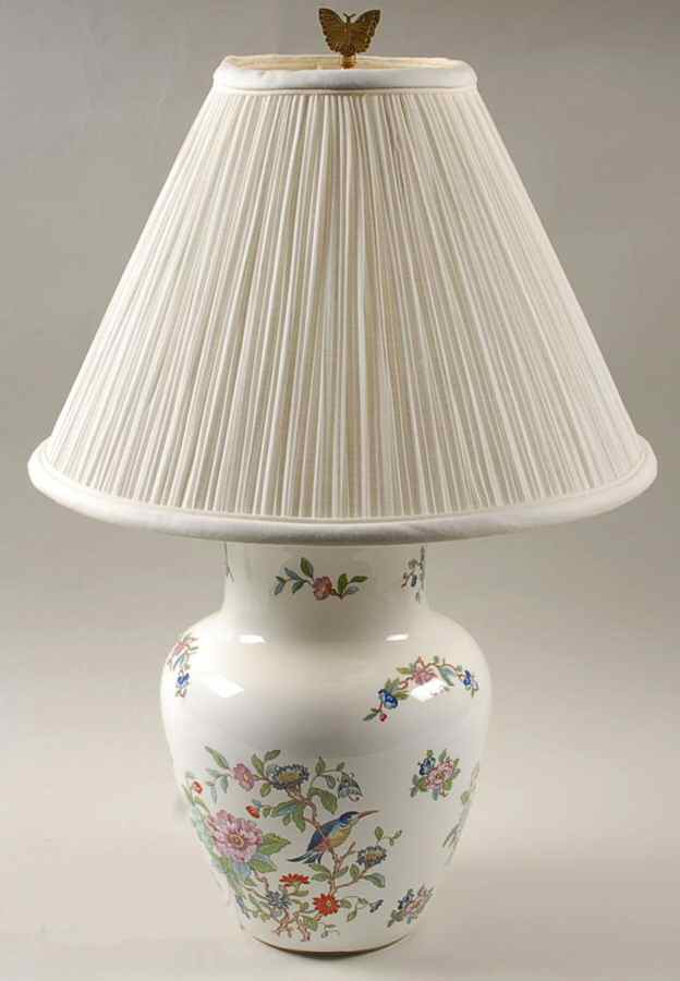 Pembroke (Gold Trim) 14" Electric Lamp & Shade by John  Aynsley & Sons-1