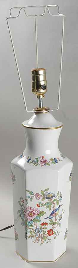 Pembroke (Gold Trim) 22" Electric Lamp No Shade by John  Aynsley & Sons-1