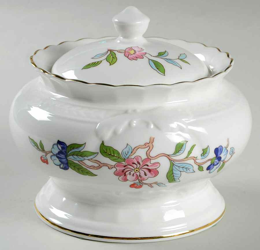 Pembroke (Gold Trim) Sugar Bowl & Lid by John  Aynsley & Sons-1