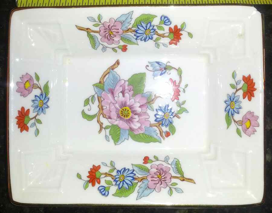 Pembroke (Gold Trim) 5" Rectangular Tray by John  Aynsley & Sons-1