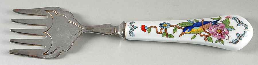Pembroke (Gold Trim) Serving Fork by John  Aynsley & Sons-1