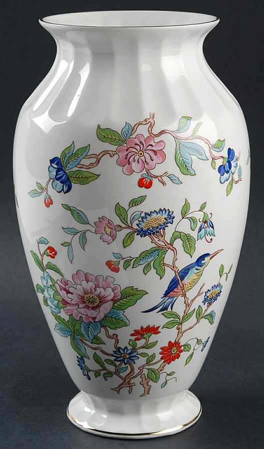 Pembroke (Gold Trim) 10" Vase by John  Aynsley & Sons-1
