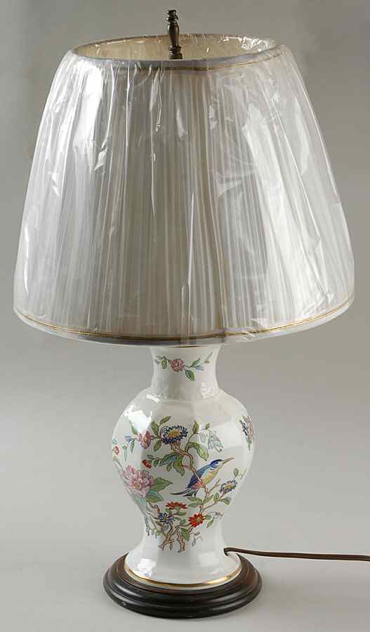 Pembroke (Gold Trim) 19" Electric Lamp & Shade by John  Aynsley & Sons-1