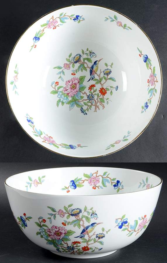 Pembroke (Gold Trim) 9" Salad Serving Bowl by John  Aynsley & Sons-1