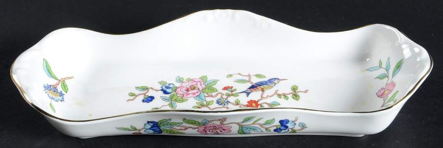 Pembroke (Gold Trim) 9" Gondola Tray by John  Aynsley & Sons-1