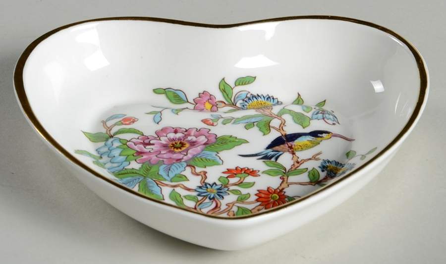 Pembroke (Gold Trim) Heart Shaped Dish by John  Aynsley & Sons-1