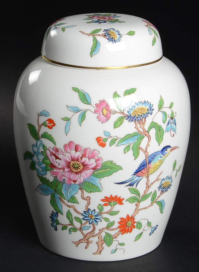 Pembroke (Gold Trim) Large Ginger Jar & Lid by John  Aynsley & Sons-1