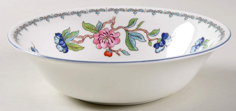 Pembroke (Blue Trim) Coupe Cereal Bowl by John  Aynsley & Sons-1