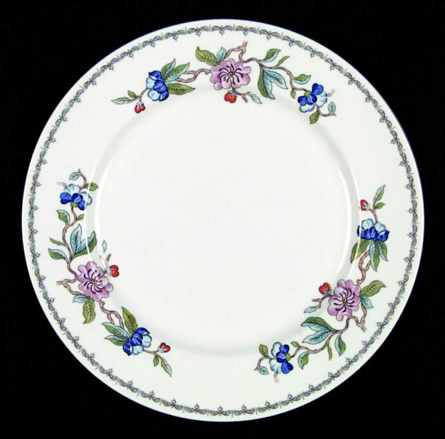 Pembroke (Blue Trim) Dinner Plate by John  Aynsley & Sons-1