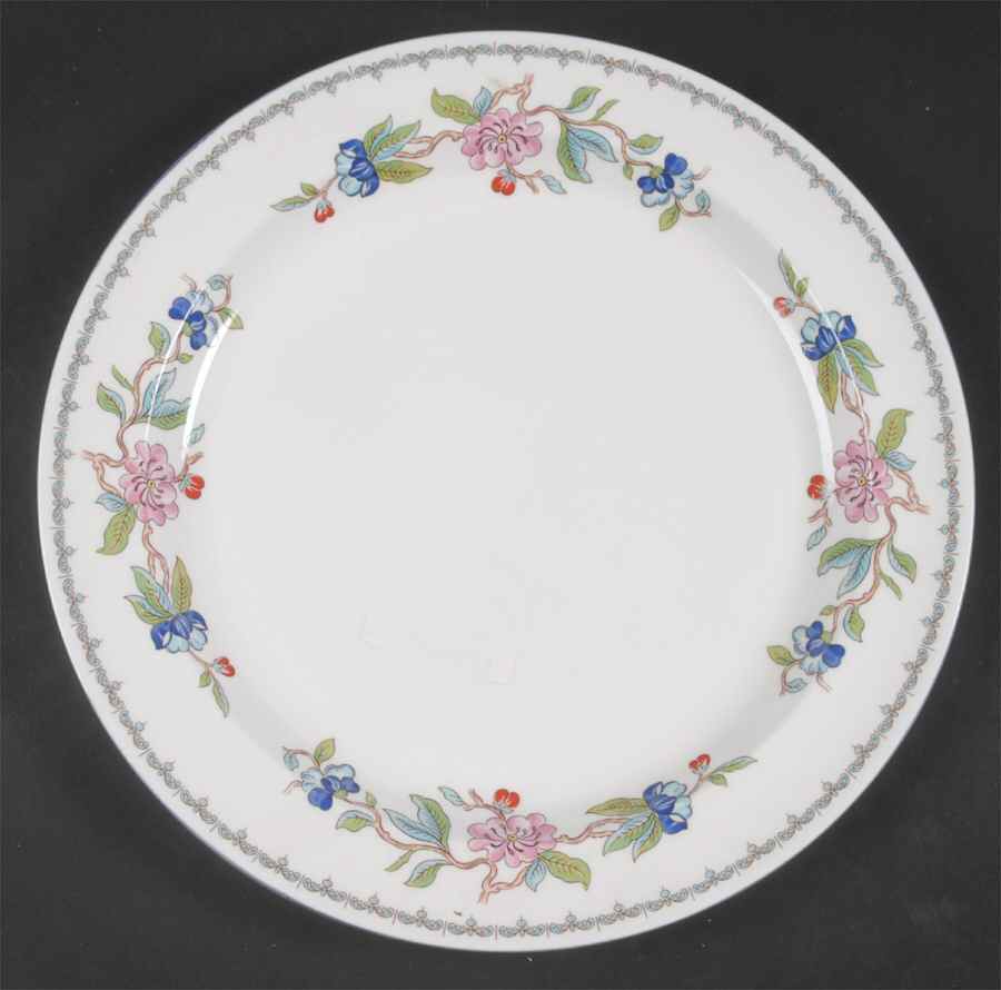 Pembroke (Blue Trim) 12" Chop Plate (Round Platter) by John  Aynsley & Sons-1