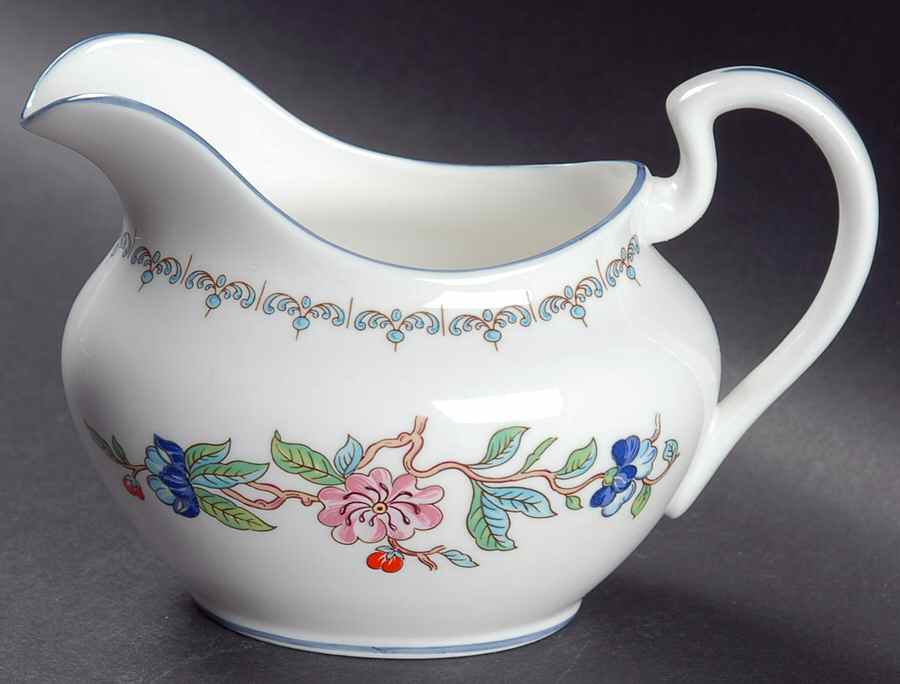 Pembroke (Blue Trim) Creamer by John  Aynsley & Sons-1