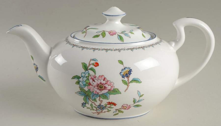Pembroke (Blue Trim) Teapot & Lid by John  Aynsley & Sons-1