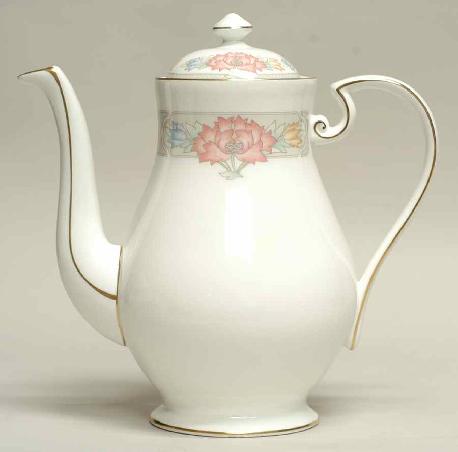 Peony Coffee Pot & Lid by John  Aynsley & Sons-1