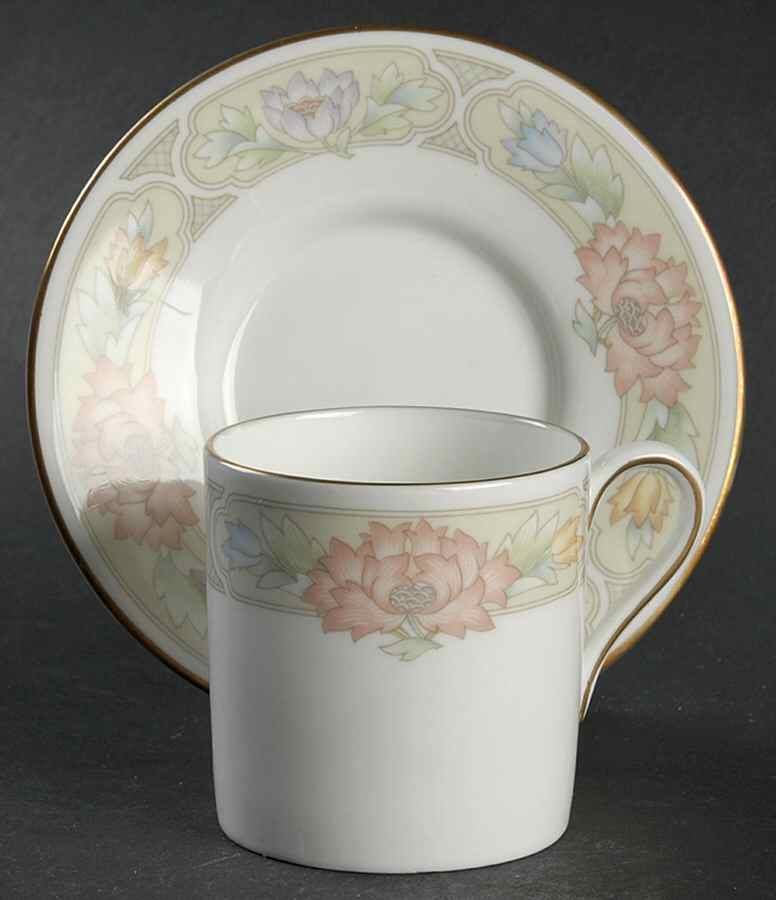 Peony Flat Demitasse Cup & Saucer Set by John  Aynsley & Sons-1