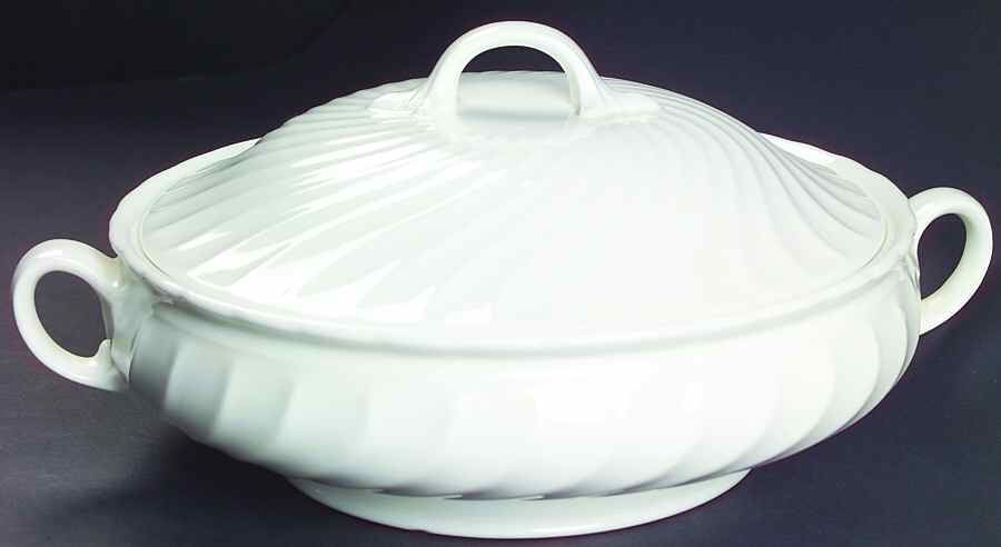 Portland White Round Covered Vegetable by John  Aynsley & Sons-1