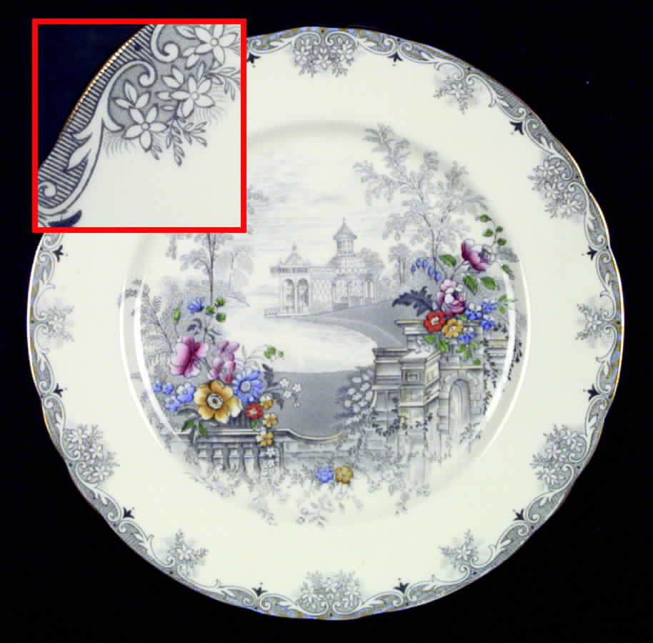 Queen's Garden (Ivory, Scalloped) Dinner Plate by John  Aynsley & Sons-1