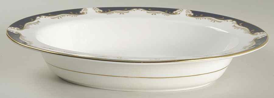 Royal Blue 10" Oval Vegetable Bowl by John  Aynsley & Sons-1
