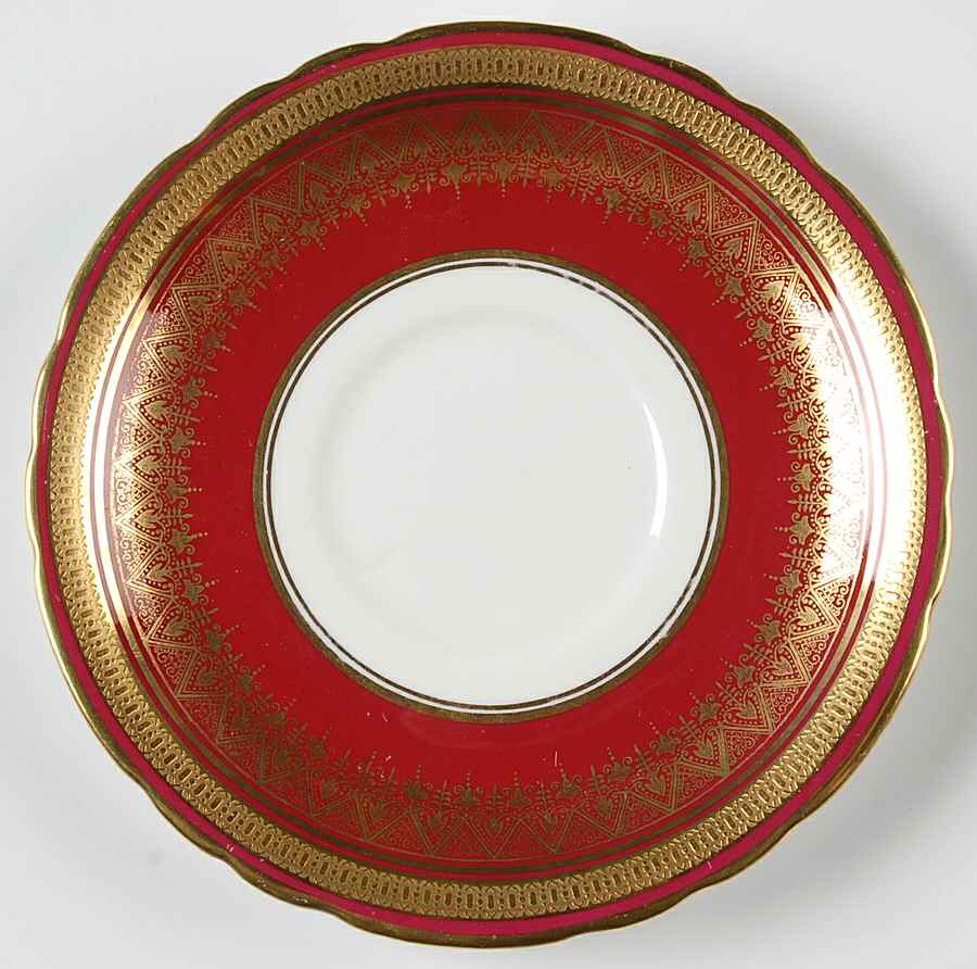 Romney Red Saucer for Cream Soup Bowl by John  Aynsley & Sons-1