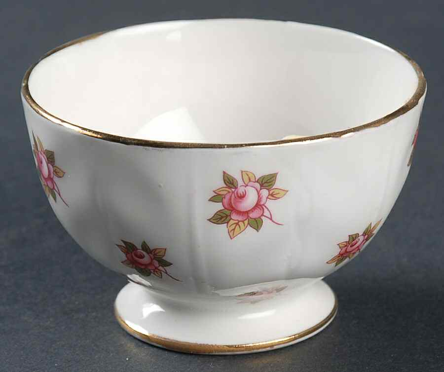 Rosedale (Pink Roses, Crocus Shape) Mini Open Sugar Bowl by John  Aynsley & Sons-1