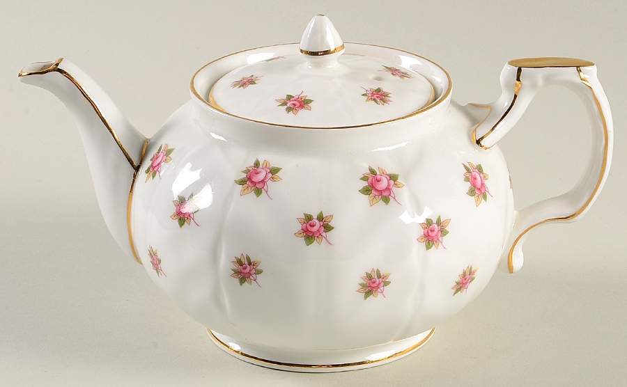 Rosedale (Pink Roses, Crocus Shape) Mini Teapot & Lid by John  Aynsley & Sons-1