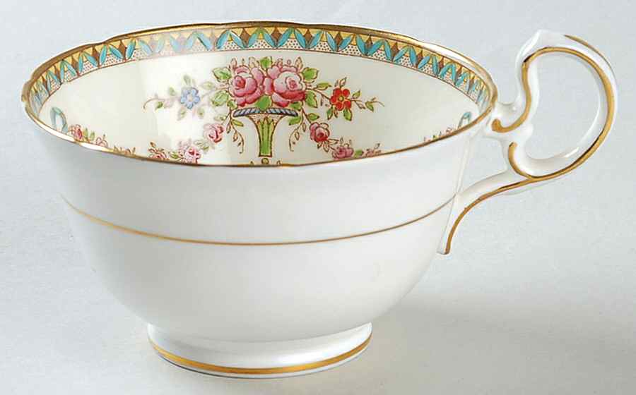 Rosedale (Bows, Flowers On Edge) Footed Cup by John  Aynsley & Sons-1
