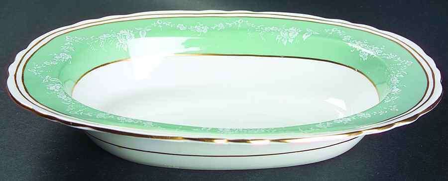 Rosewood (Scalloped) 10" Oval Vegetable Bowl by John  Aynsley & Sons-1