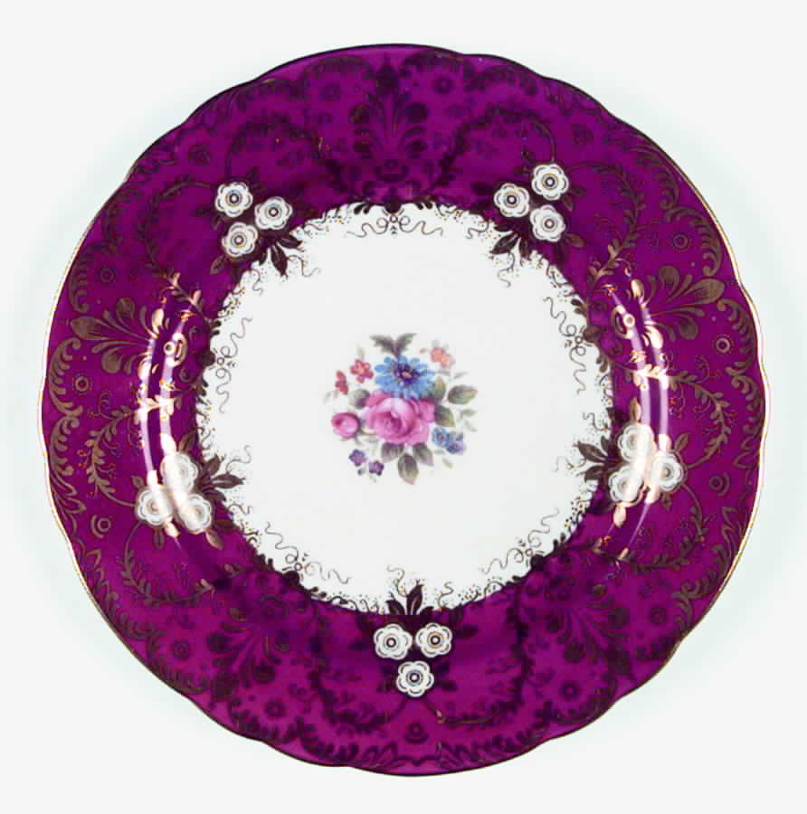 Royalty Red Salad Plate by John  Aynsley & Sons-1