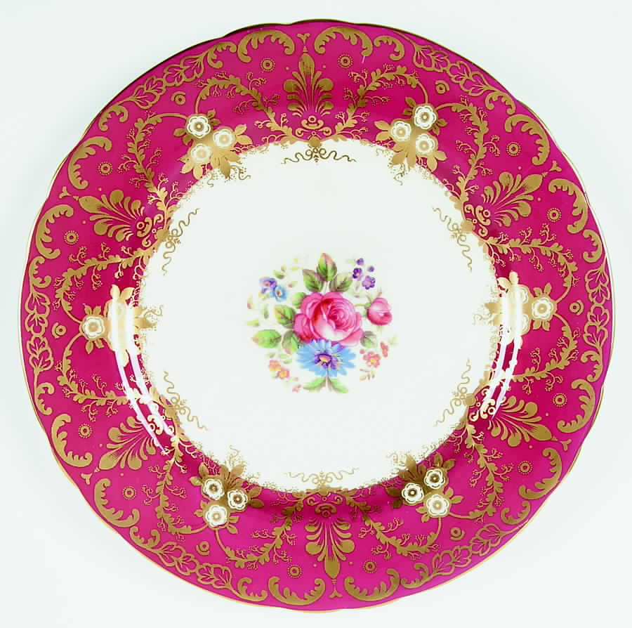 Royalty Red Dinner Plate by John  Aynsley & Sons-1