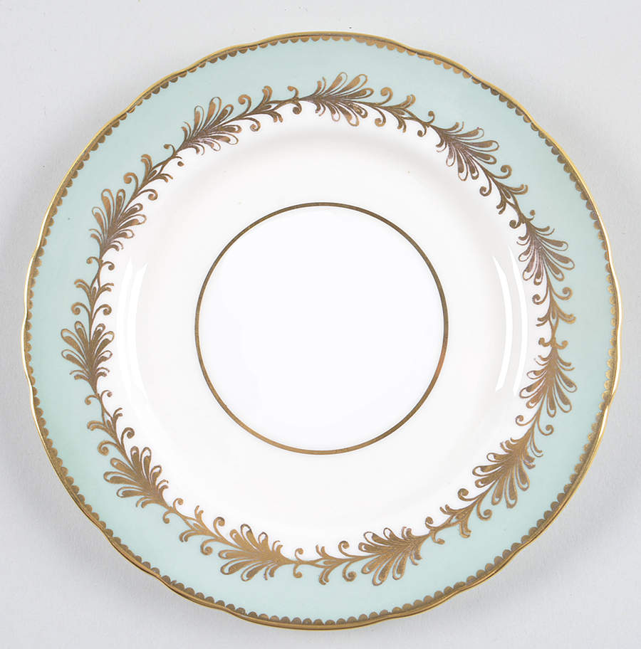 Rutland Nile Sage Green (Scalloped) Bread & Butter Plate by John  Aynsley & Sons-1