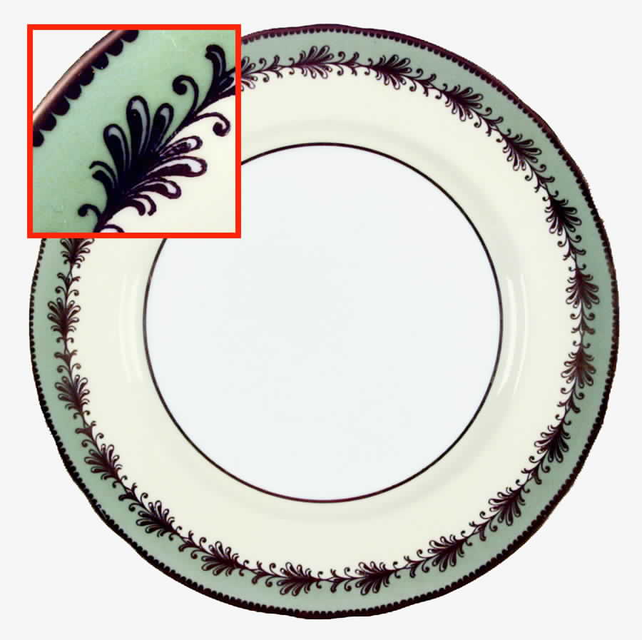 Rutland Nile Sage Green (Scalloped) Dinner Plate by John  Aynsley & Sons-1