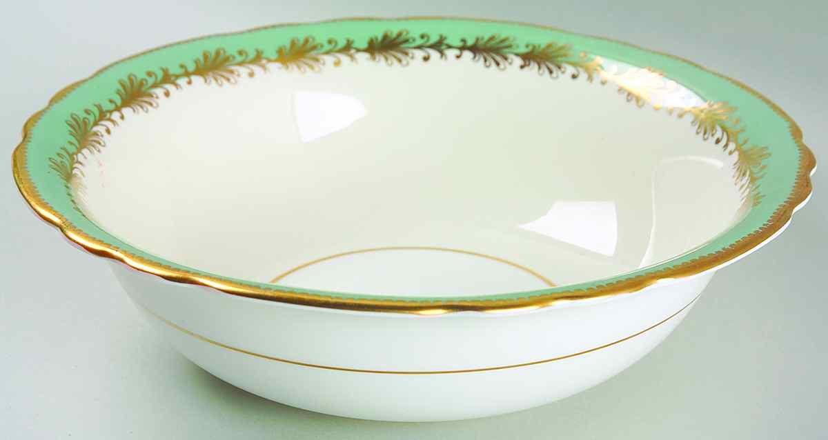 Rutland Nile Sage Green (Scalloped) 9" Round Vegetable Bowl by John  Aynsley & Sons-1