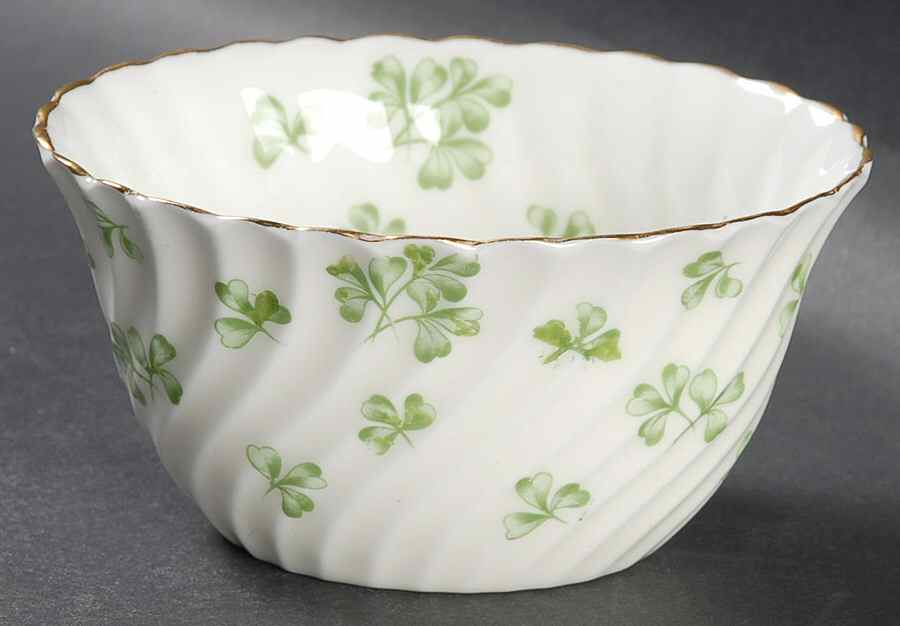 Shamrock Cream (Rim Shape) Open Sugar Bowl by John  Aynsley & Sons-1