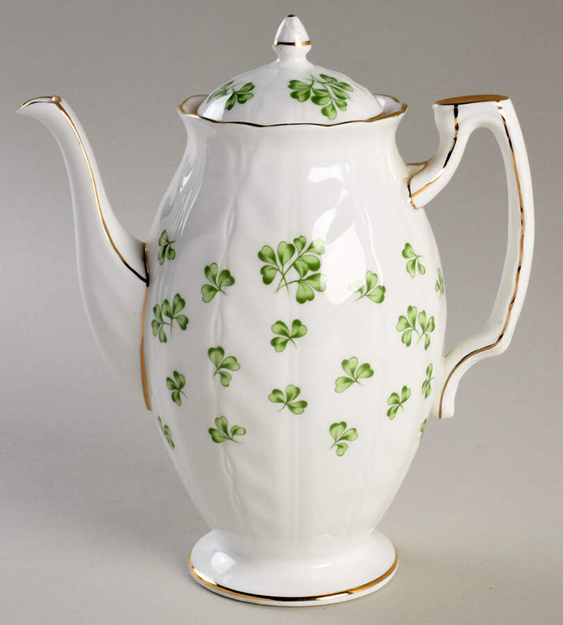 Shamrock (Crocus, Coupe Shape) Mini Coffee Pot & Lid by John  Aynsley & Sons-1