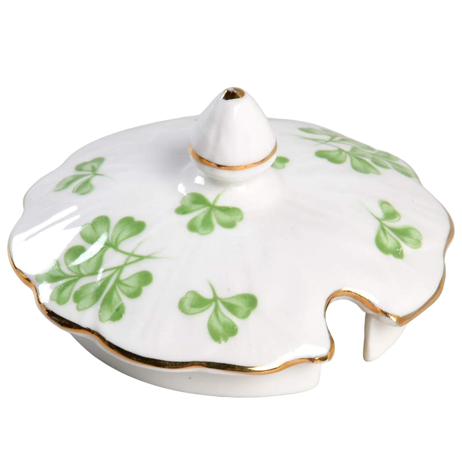 Shamrock (Crocus, Coupe Shape) Lid for Jam/Jelly by John  Aynsley & Sons-1