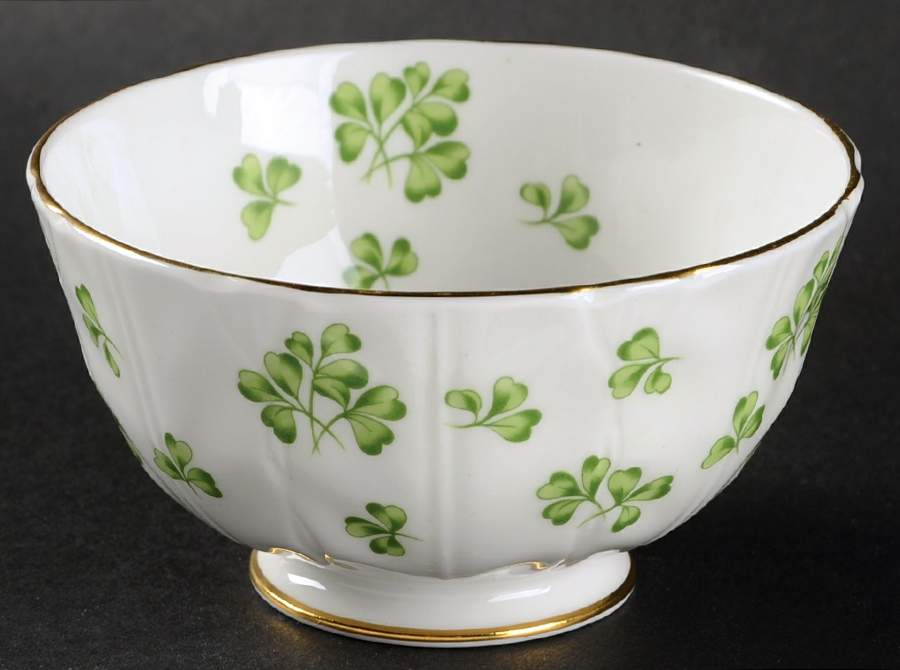 Shamrock (Crocus, Coupe Shape) Open Sugar Bowl by John  Aynsley & Sons-1
