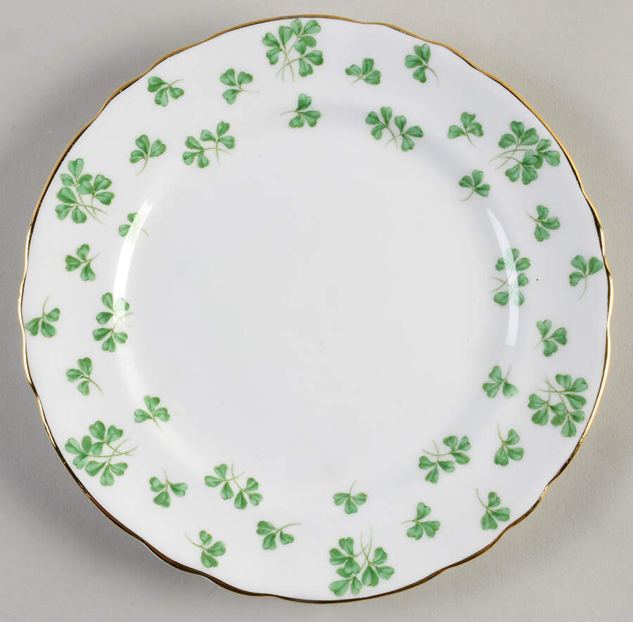 Shamrock (Rim, Scalloped) Salad Plate by John  Aynsley & Sons-1