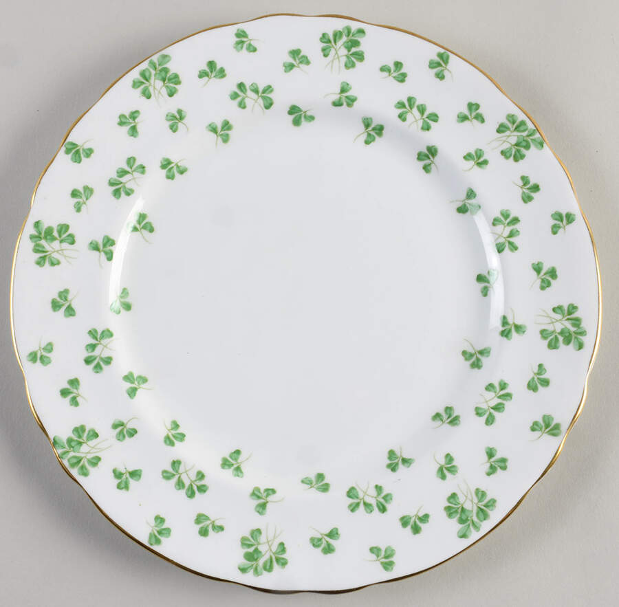 Shamrock (Rim, Scalloped) Dinner Plate by John  Aynsley & Sons-1