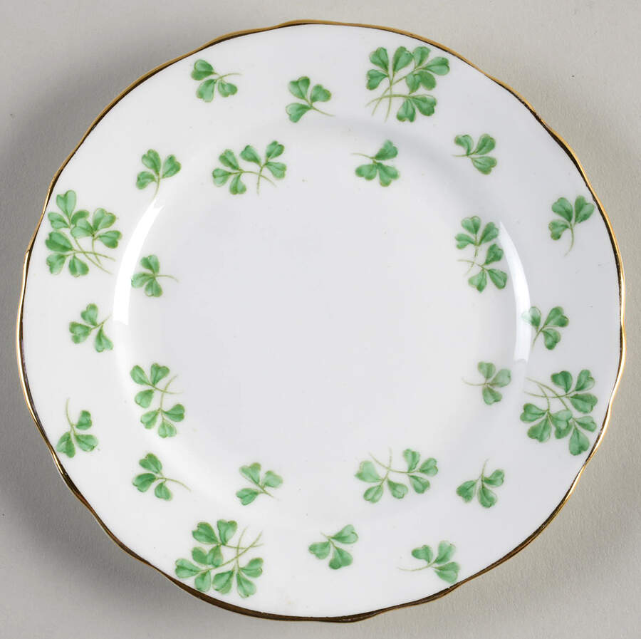 Shamrock (Rim, Scalloped) Bread & Butter Plate by John  Aynsley & Sons-1