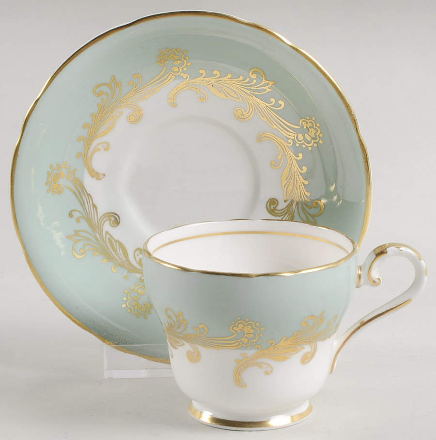Sherwood Footed Demitasse Cup & Saucer Set by John  Aynsley & Sons-1