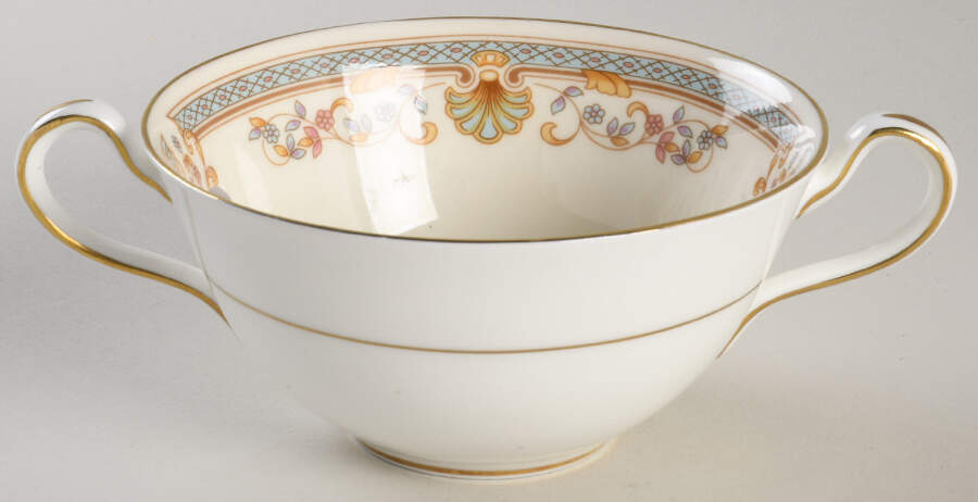 Shelbourne Flat Cream Soup Bowl by John  Aynsley & Sons-1
