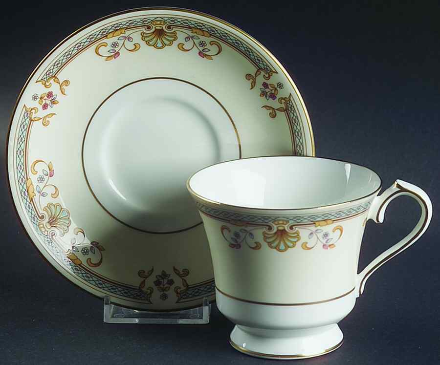 Shelbourne Footed Cup & Saucer Set by John  Aynsley & Sons-1